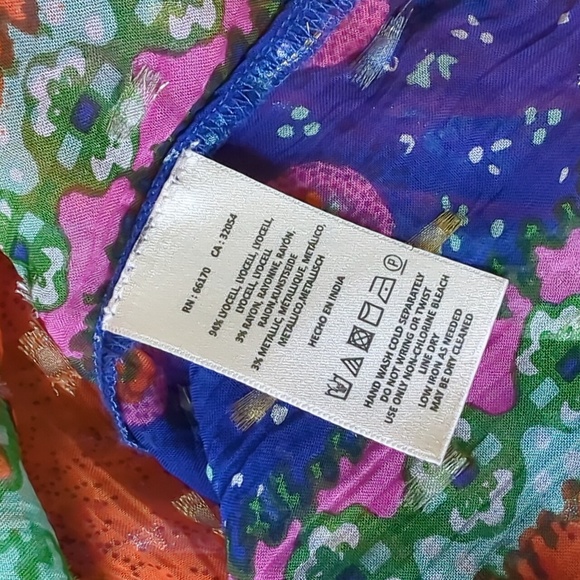 ANTHRO I Boho Sheer Smocked Antonella Peasant Blouse Top by Akemi + Kin, XS - Picture 12 of 15